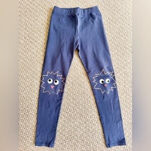 Crewcuts Navy Leggings with Cute Face Design